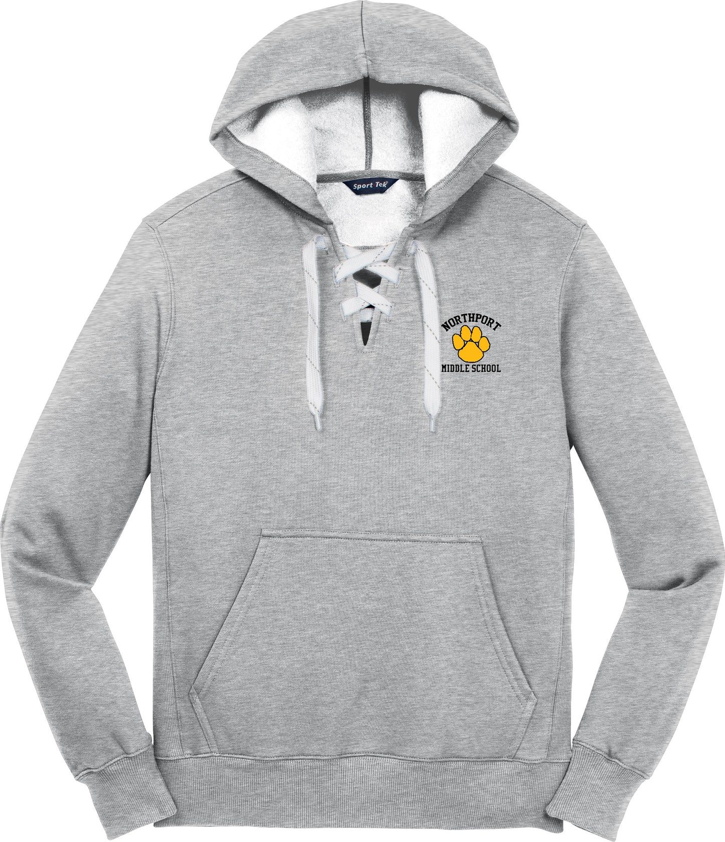 Lace Up Pullover Hooded Sweatshirt - Ink That Apparel